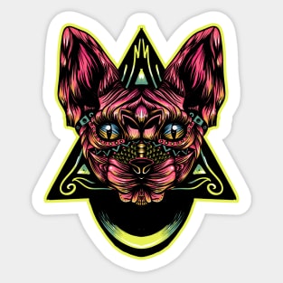 Sphynx floral color Sticker